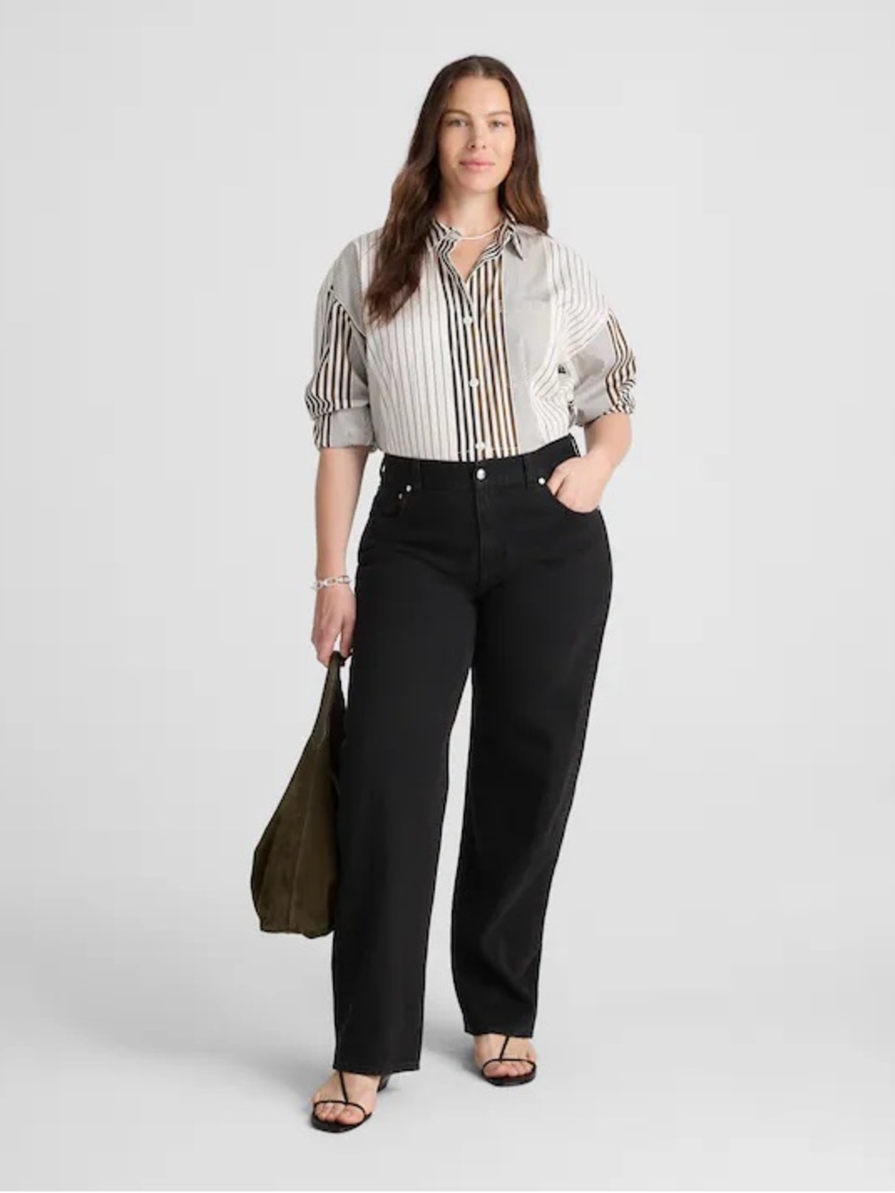 Madewell The Balloon Jeans in Black Frost sz 32 relaxed fit barrel leg high rise